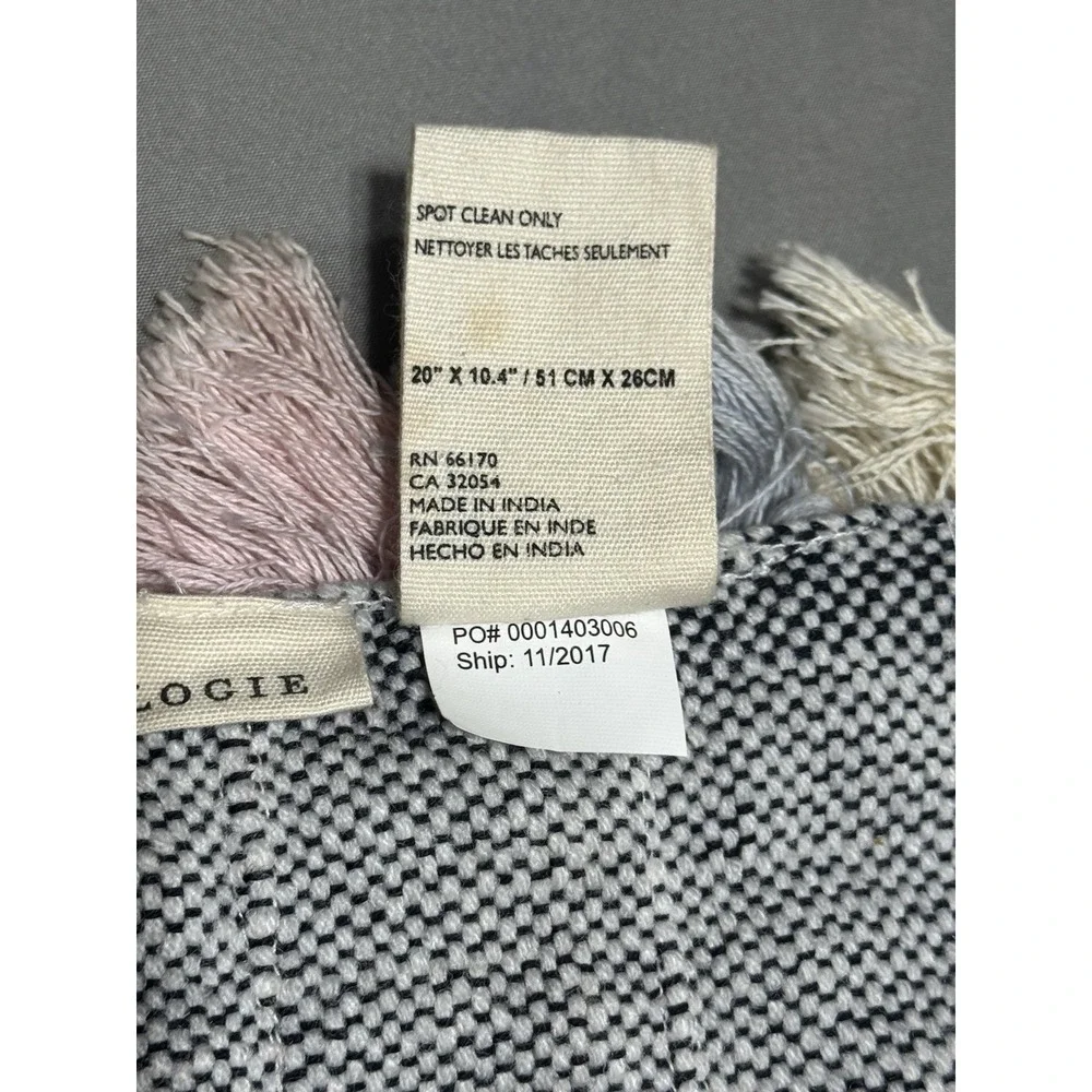 Anthropologie Woven Wall Hanging Tapestry Boho Fringe Textile Art 20x10.4